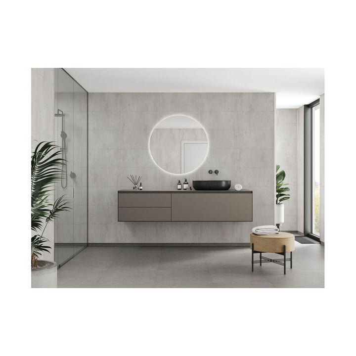 Fibo 2.4m x 0.6m Wall Panels - Cracked Cement (Tile Effect) - Single Panel