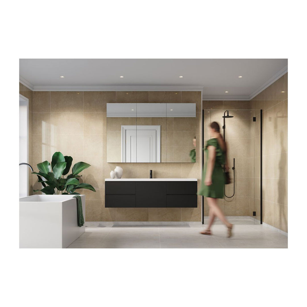 Fibo 2.4m x 0.6m Wall Panels - Desert Gloss (Tile Effect) - Single Panel