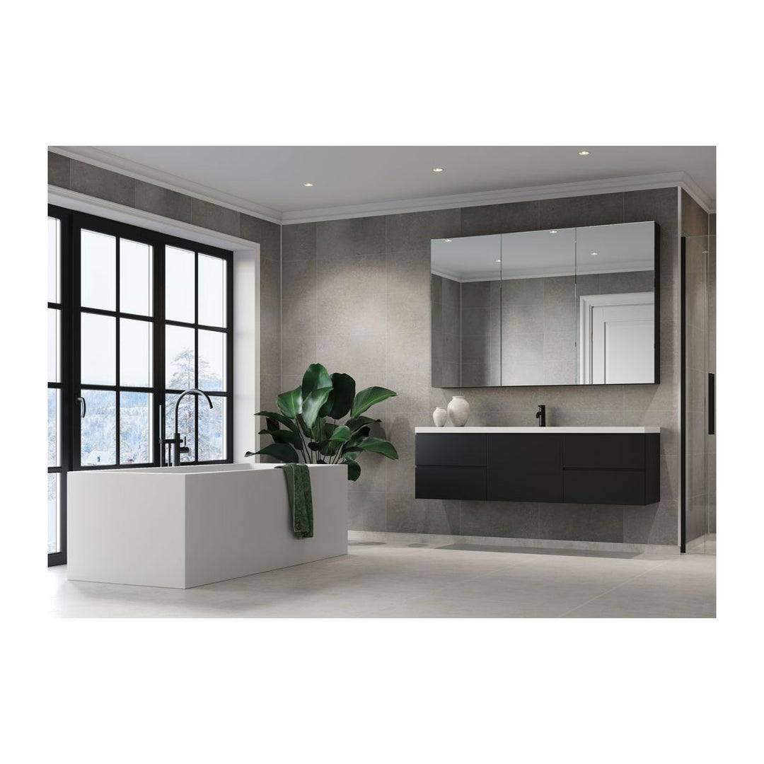 Fibo 2.4m x 0.6m Wall Panels - Grey Concrete (Tile Effect) - Single Panel