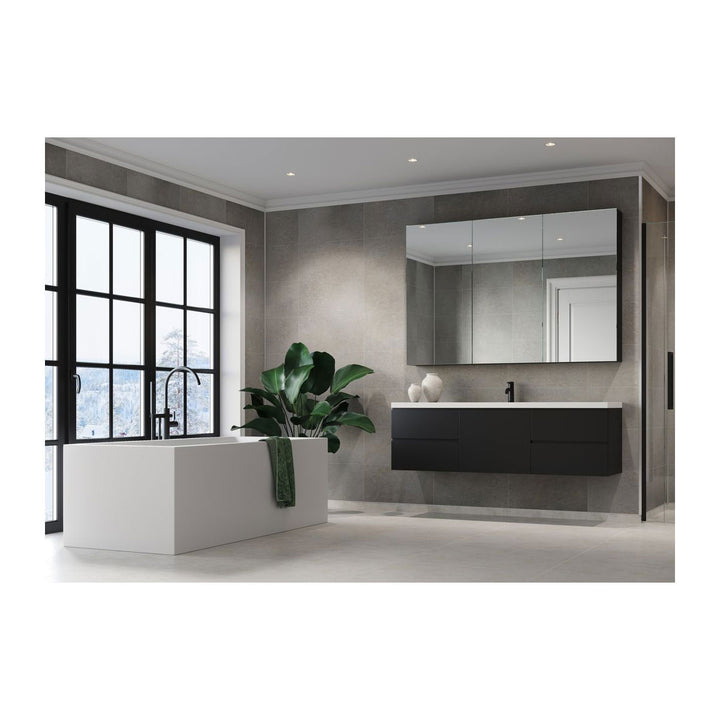 Fibo 2.4m x 0.6m Wall Panels - Grey Concrete (Tile Effect) - Single Panel