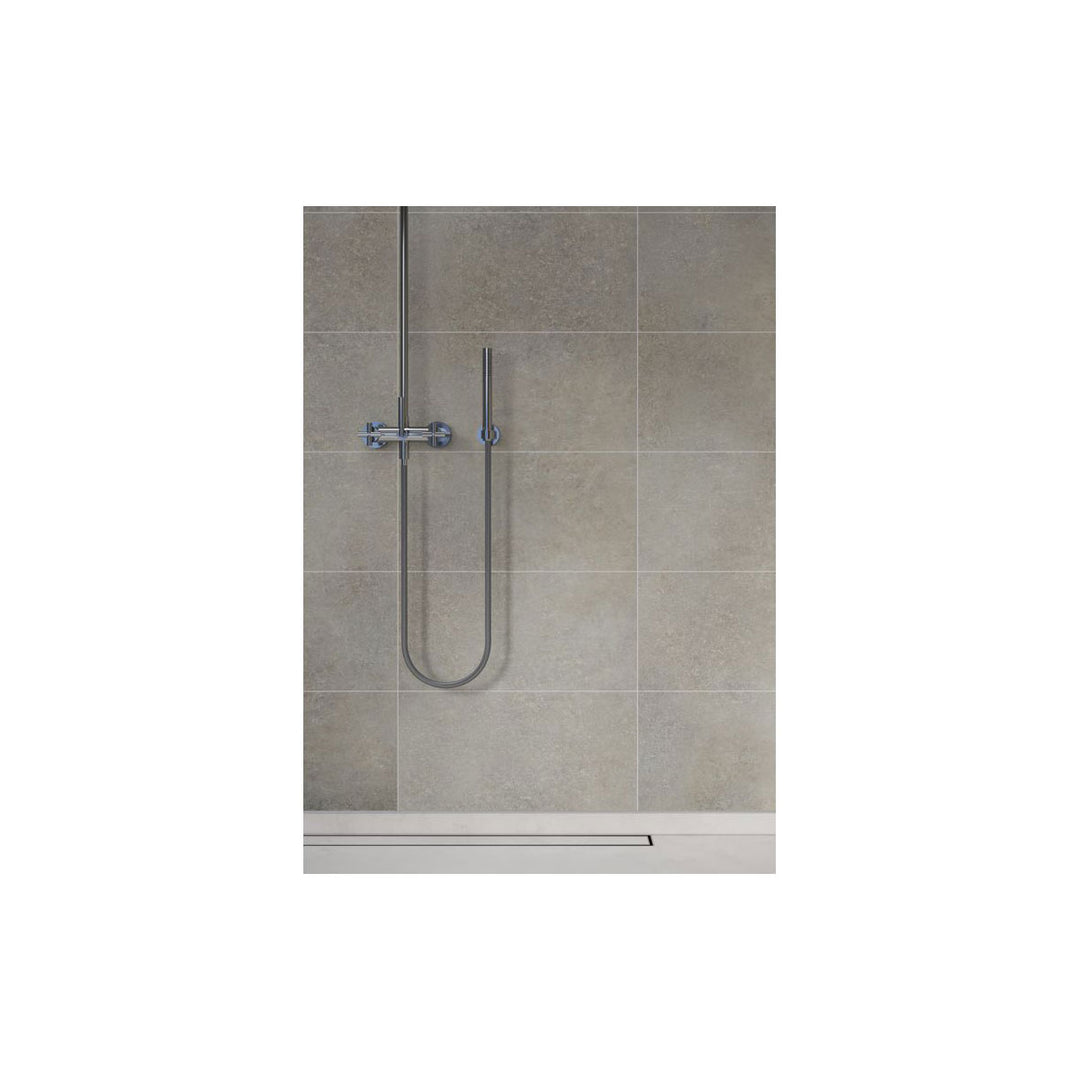 Fibo 2.4m x 0.6m Wall Panels - Grey Concrete (Tile Effect) - Single Panel