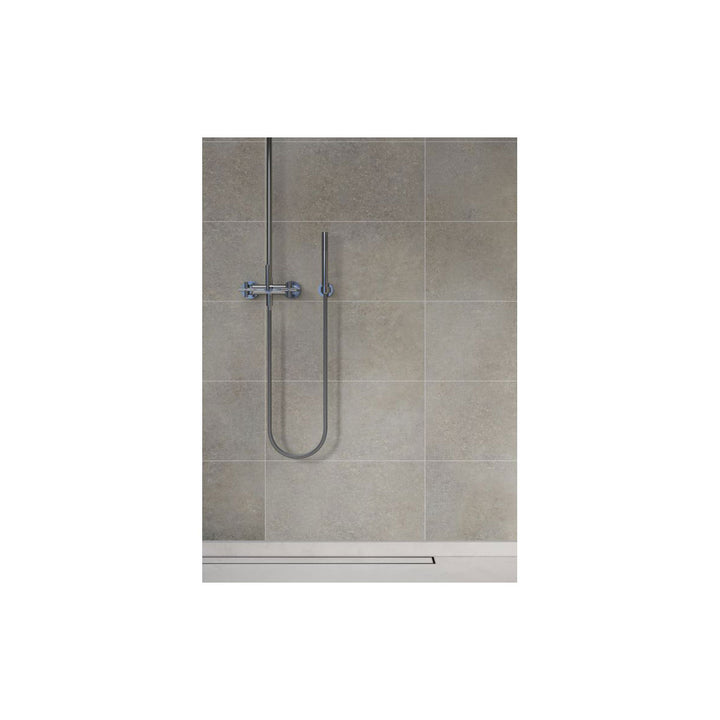 Fibo 2.4m x 0.6m Wall Panels - Grey Concrete (Tile Effect) - Single Panel