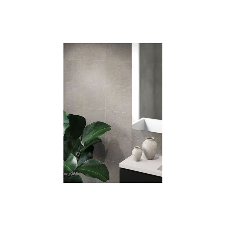 Fibo 2.4m x 0.6m Wall Panels - Grey Concrete (Tile Effect) - Single Panel