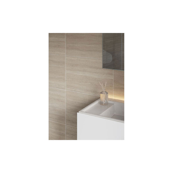 Fibo 2.4m x 0.6m Wall Panels - Grey Oak (Tile Effect) - Single Panel