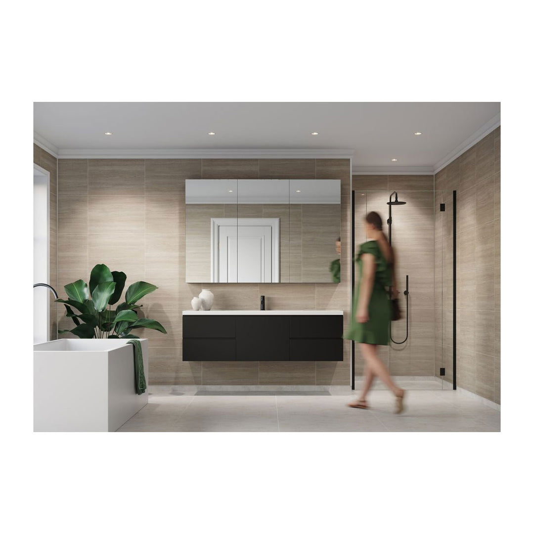 Fibo 2.4m x 0.6m Wall Panels - Grey Oak (Tile Effect) - Single Panel