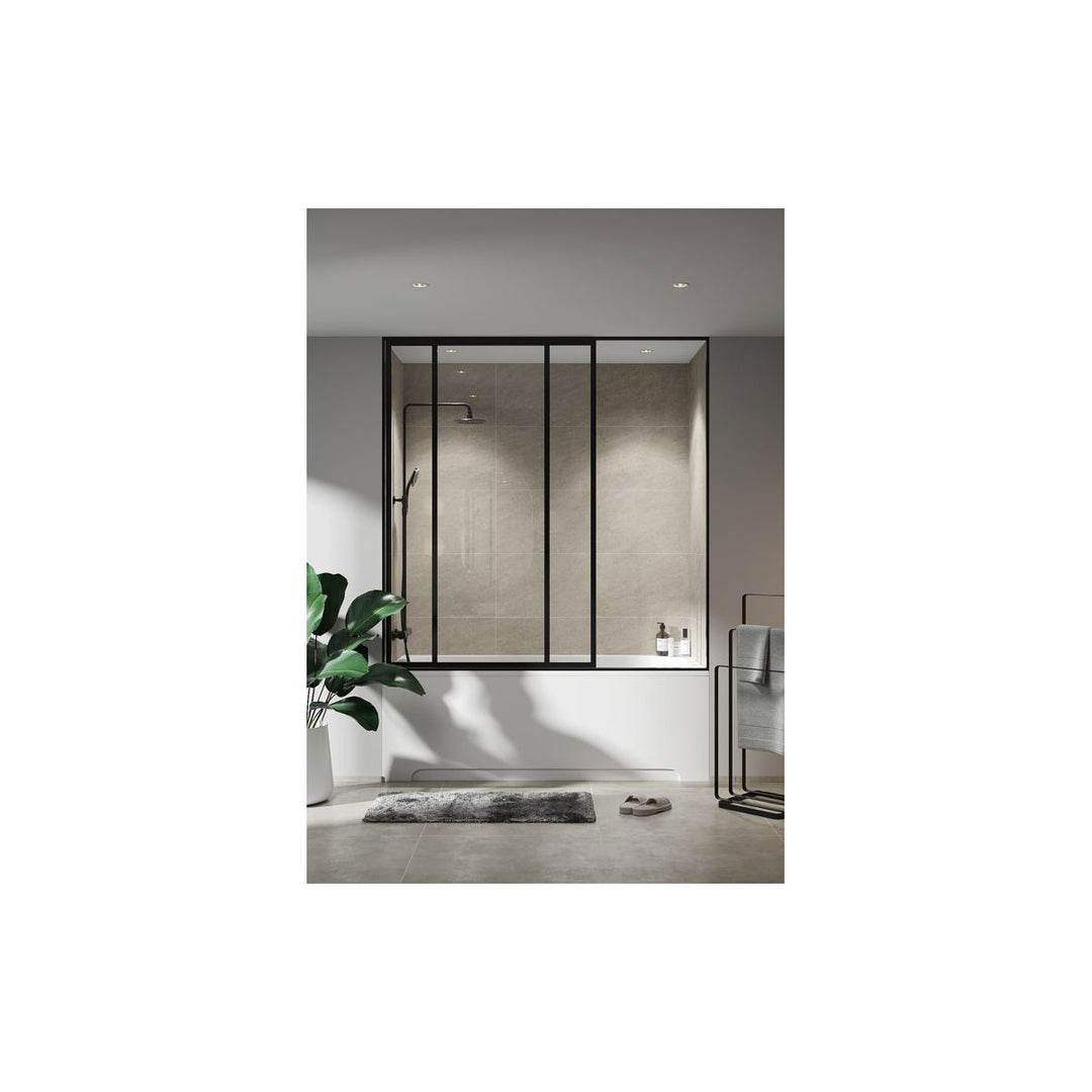 Fibo 2.4m x 0.6m Wall Panels - Grey Sahara (Tile Effect) - Pack of 2 Panels