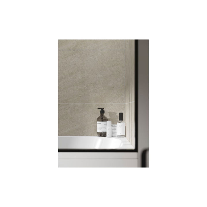 Fibo 2.4m x 0.6m Wall Panels - Grey Sahara (Tile Effect) - Pack of 2 Panels