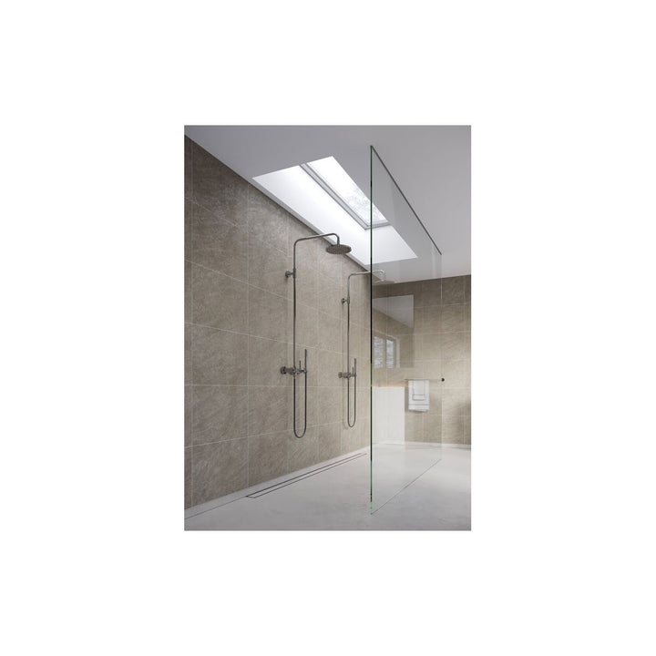 Fibo 2.4m x 0.6m Wall Panels - Grey Sahara (Tile Effect) - Pack of 2 Panels