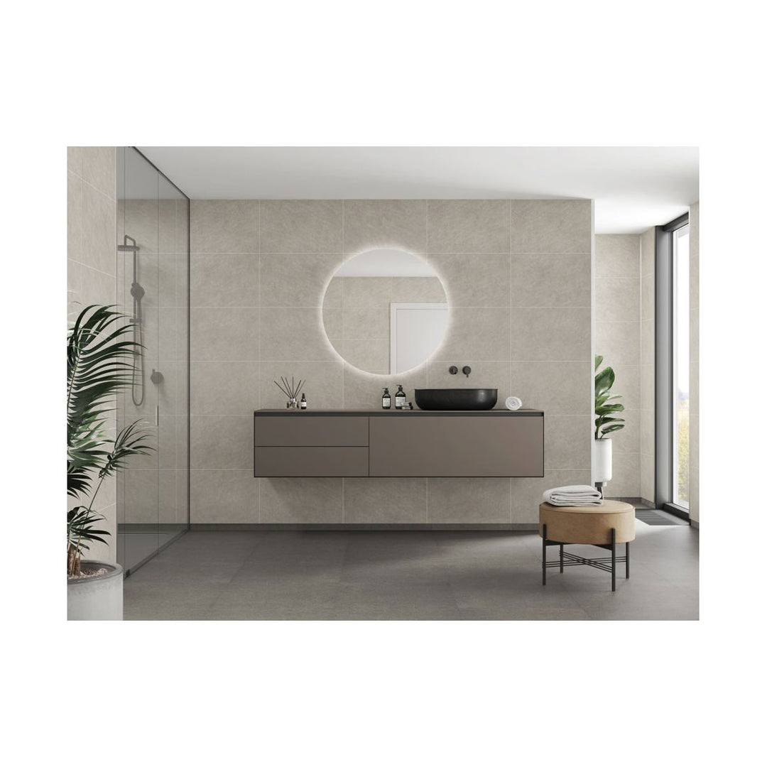 Fibo 2.4m x 0.6m Wall Panels - Grey Sahara (Tile Effect) - Pack of 2 Panels