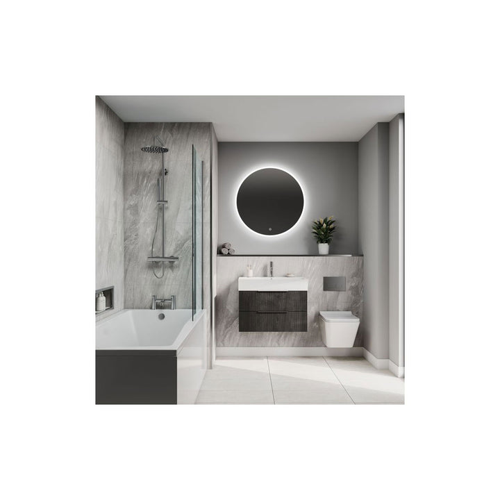 Fibo 2.4m x 0.6m Wall Panels - Grey Stone (Tile Effect) - Single Panel