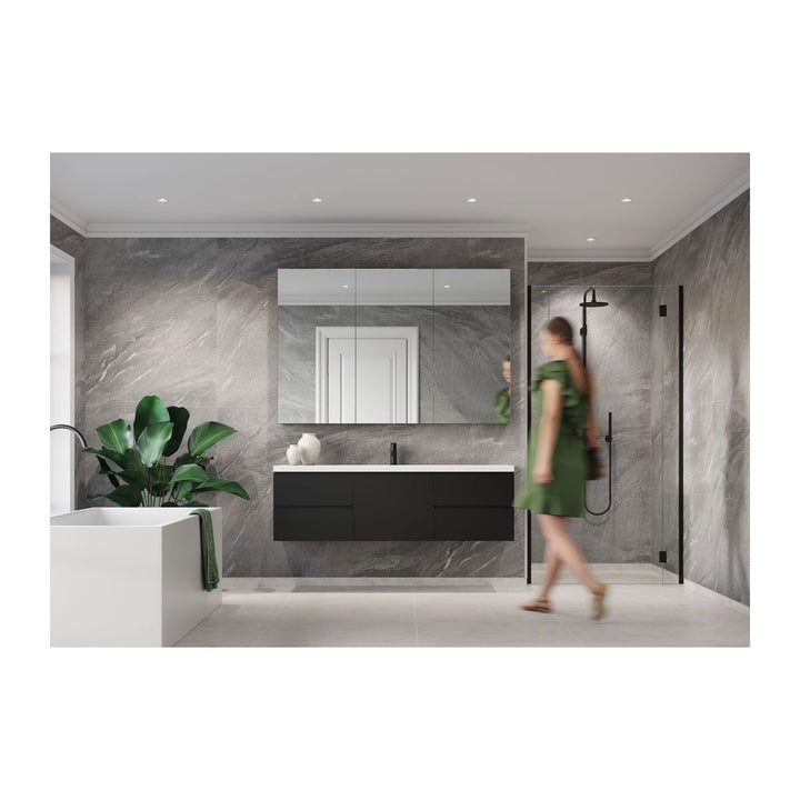 Fibo 2.4m x 0.6m Wall Panels - Grey Stone (Tile Effect) - Single Panel