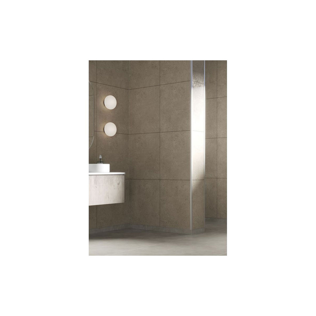 Fibo 2.4m x 0.6m Wall Panels - Rough Cement (Tile Effect) - Single Panel