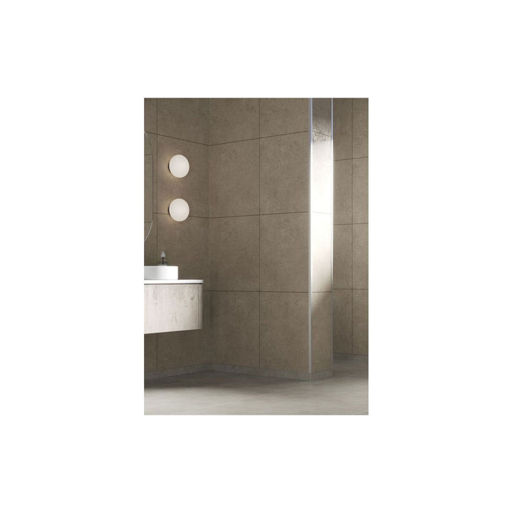 Fibo 2.4m x 0.6m Wall Panels - Rough Cement (Tile Effect) - Single Panel