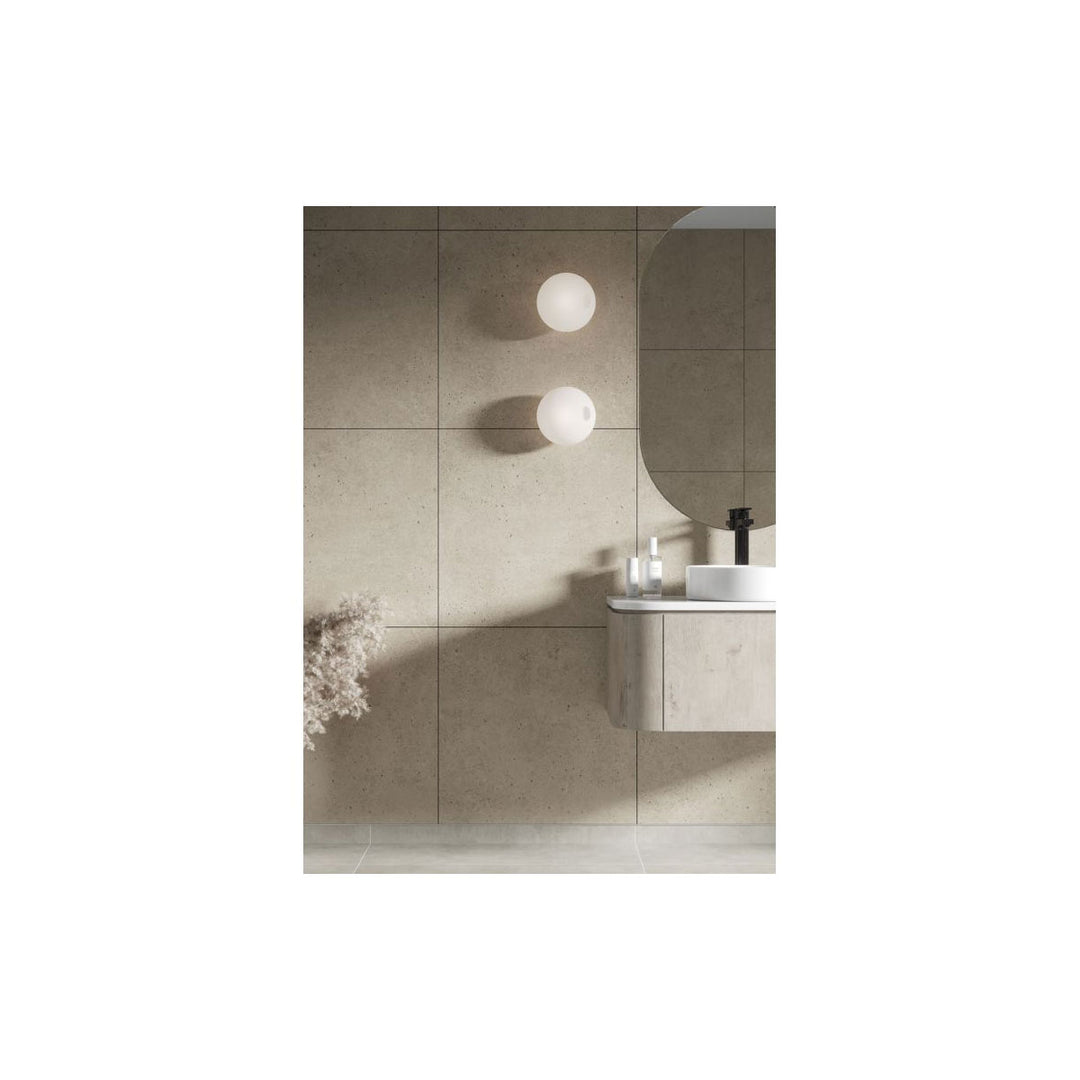 Fibo 2.4m x 0.6m Wall Panels - Rough Cement (Tile Effect) - Single Panel