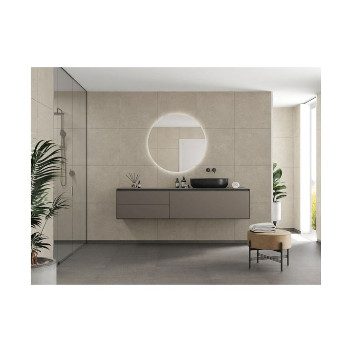 Fibo 2.4m x 0.6m Wall Panels - Rough Cement (Tile Effect) - Single Panel