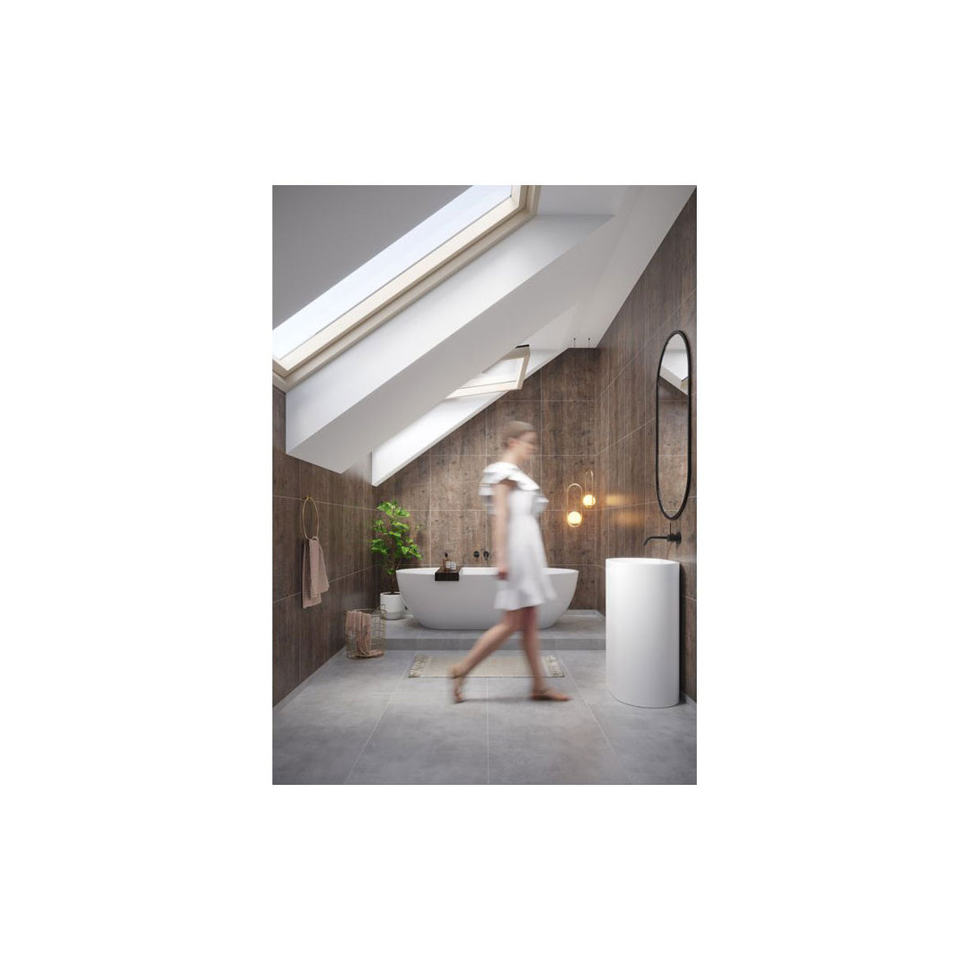 Fibo 2.4m x 0.6m Wall Panels - Rough Wood (Tile Effect) - Single Panel
