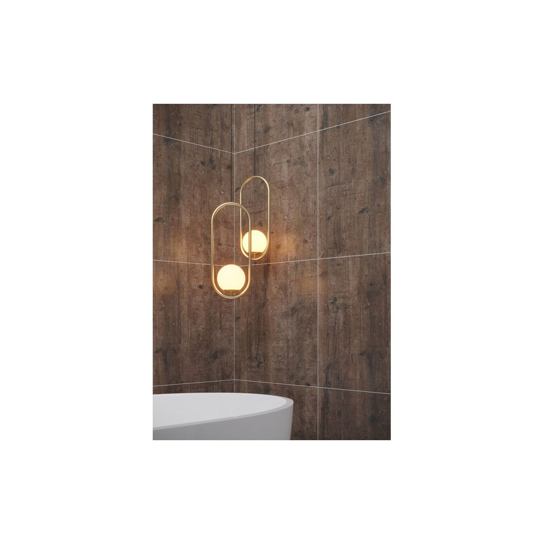 Fibo 2.4m x 0.6m Wall Panels - Rough Wood (Tile Effect) - Single Panel