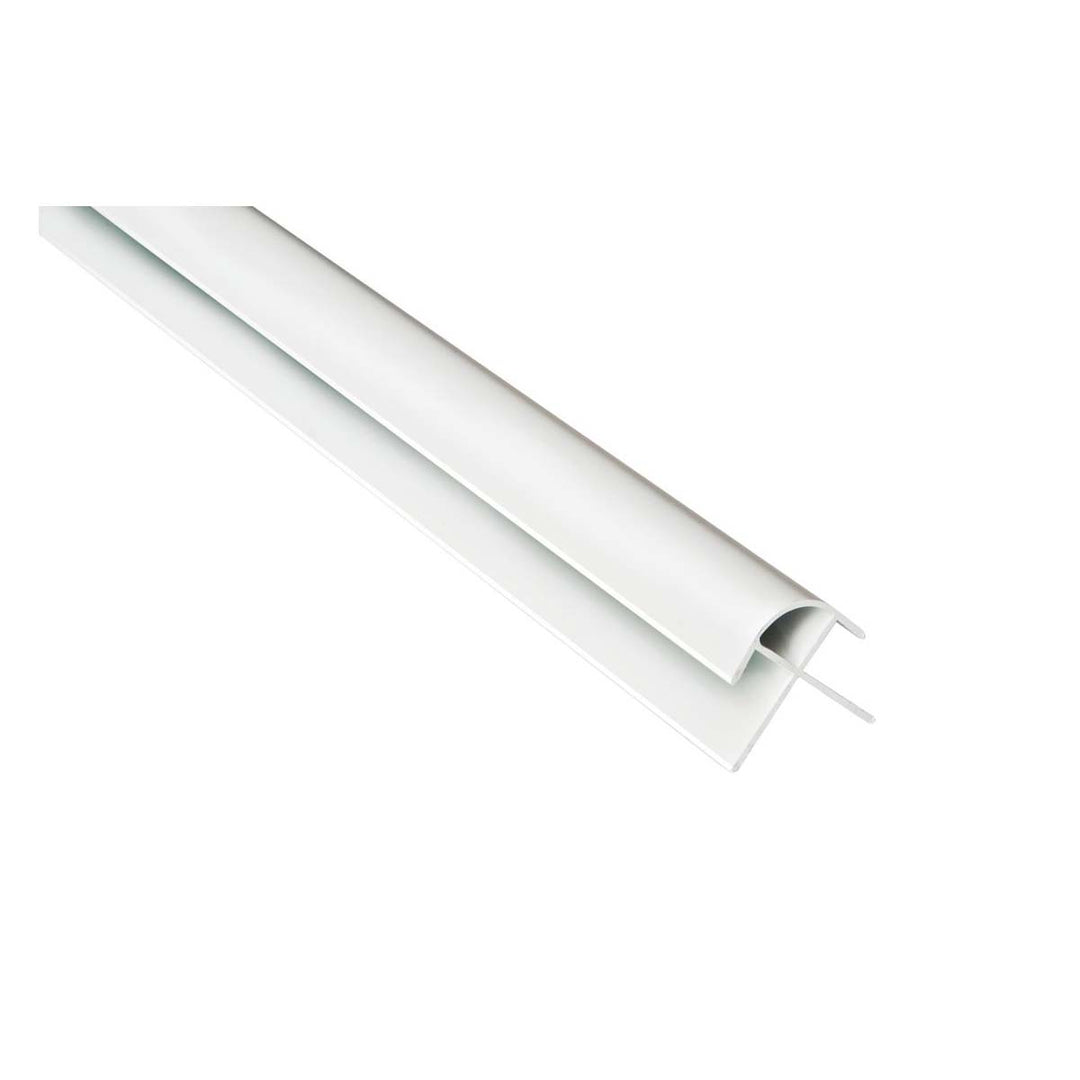 White PVC Rounded External Profile 2.4m