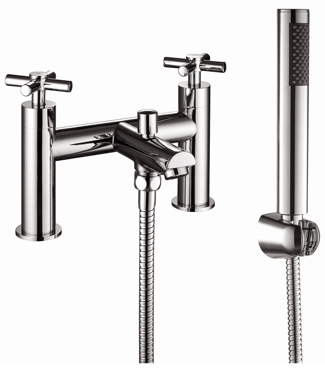 Niagara Finchley Deck Mounted Bath Shower Mixer Tap Chrome With Kit