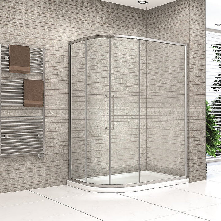 Offset Quadrant Shower Enclosure 1000x800mm - Kaso 8 by Voda Design (8mm Thick)