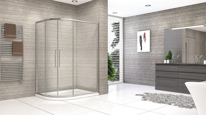 Offset Quadrant Shower Enclosure 1000x800mm - Kaso 8 by Voda Design (8mm Thick)