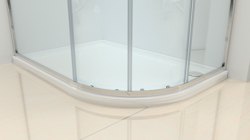 Offset Quadrant Shower Enclosure 1000x800mm - Kaso 8 by Voda Design (8mm Thick)