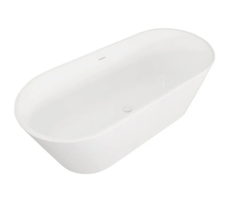 Voda Design Garda 1700 x 800 Freestanding Double Ended Bath (Slim Oflow White Waste)