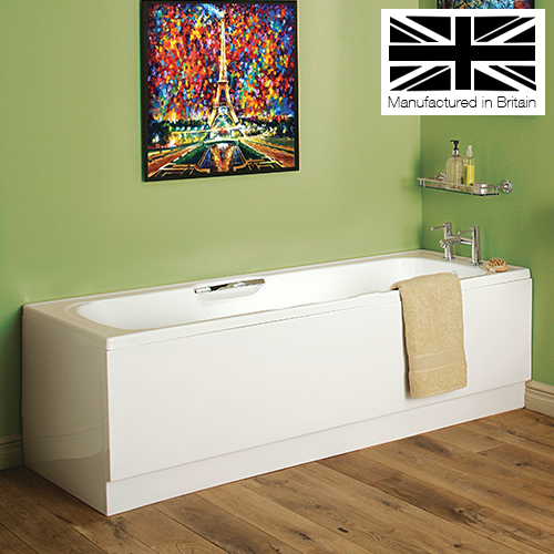 1500mm No Tap Holes 8mm Single Ended Bath