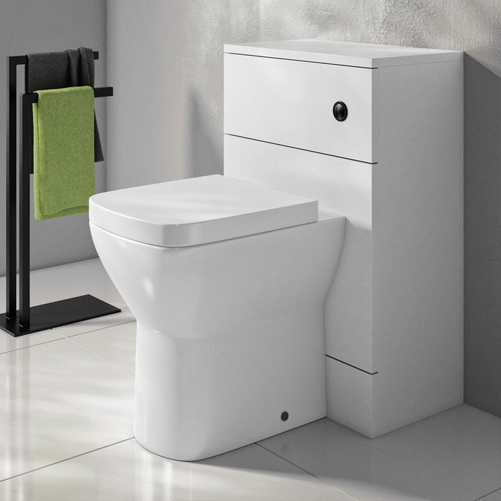 Waterproof White 500mm WC Unit