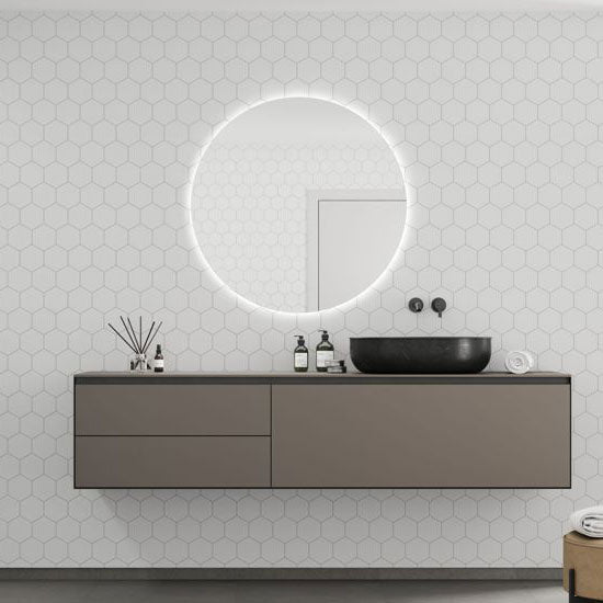 Fibo Urban - 2.4m x 0.6m Wall Panel - White Silk (Hexagonal) - Pack Of 2