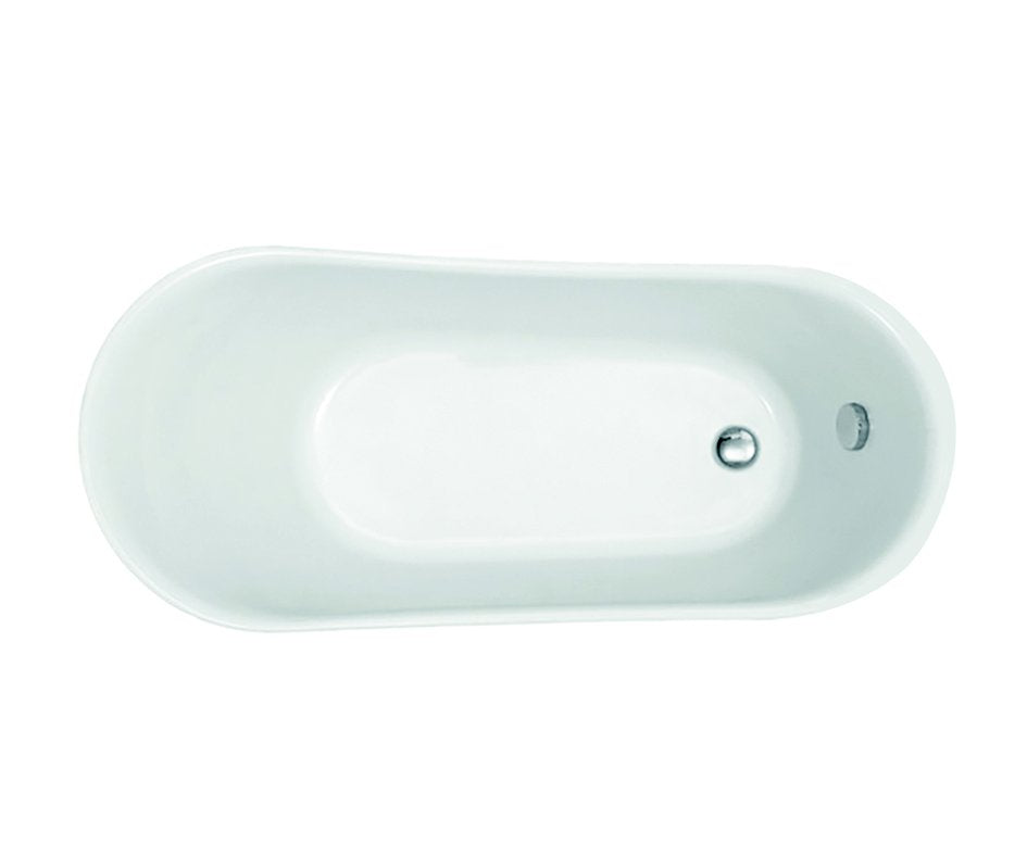 Freestanding Traditional Single Ended Slipper Bath With Ball And Claw Feet 1685mm - Belgravia By Voda Design
