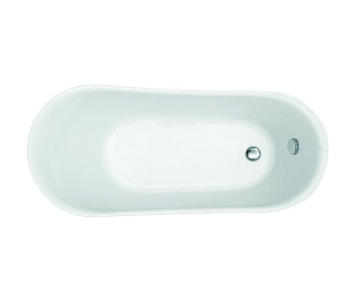 Freestanding Traditional Single Ended Slipper Bath With Ball And Claw Feet 1685mm - Belgravia By Voda Design