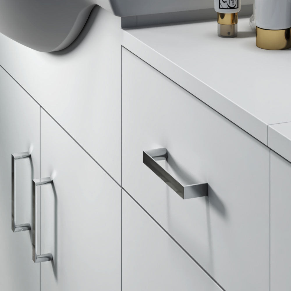 Arley 550mm White 2 Door Basin Unit With Basin - Oslo By Voda Design