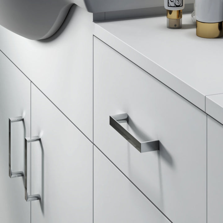 Arley 550mm White 2 Door Basin Unit With Basin - Oslo By Voda Design
