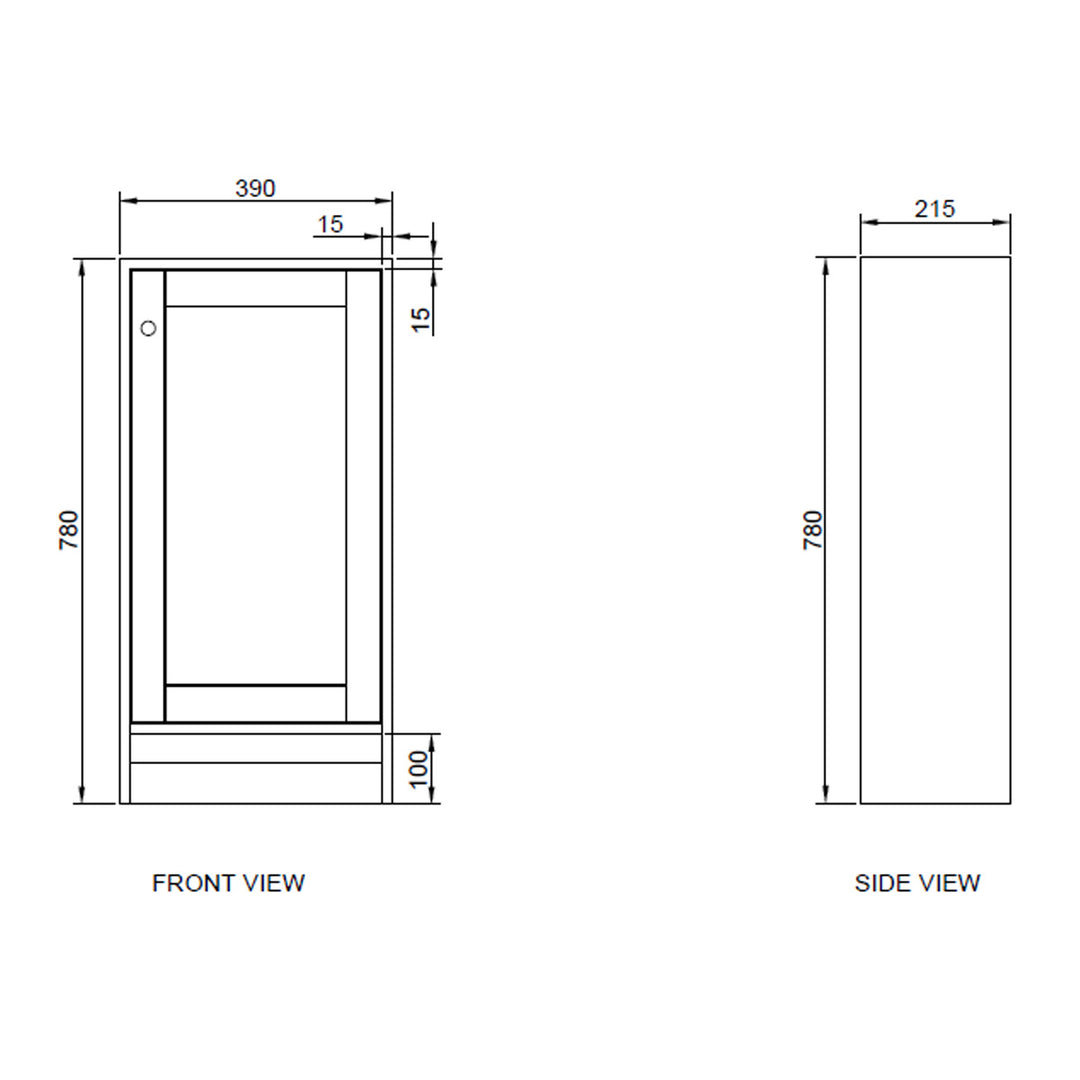 400mm Traditional Floorstanding Cloakroom Vanity Unit and Basin - White - Whitley By Voda Design
