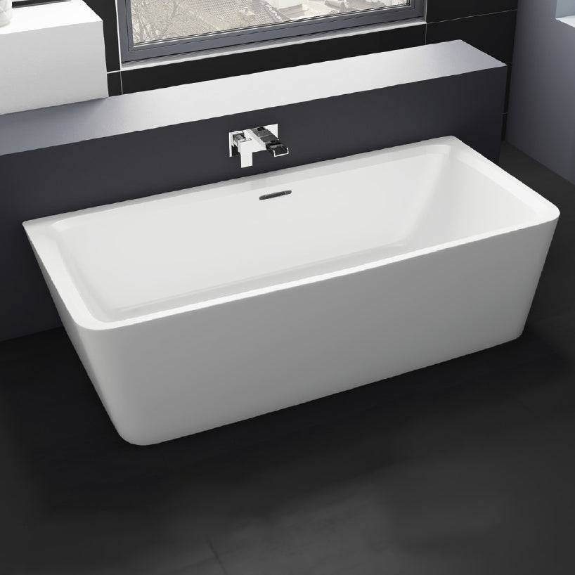 Freestanding Back To Wall Square Bath 1800mm - Kilmory By Synergy
