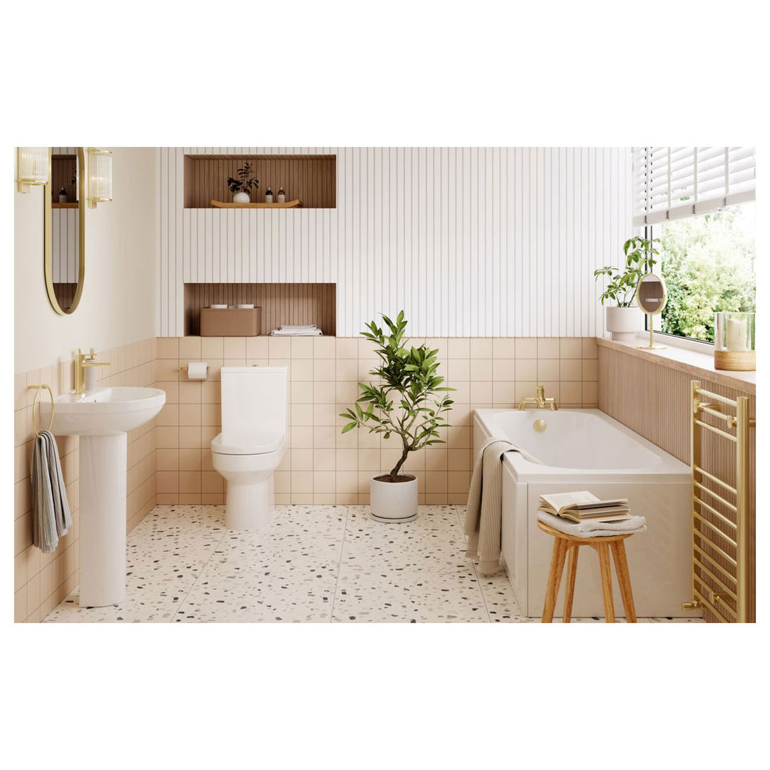 Series6 Rimless Close Coupled Open Back WC & Soft Close Seat