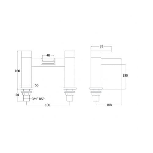 Tec Studio Z Bath Filler Tap