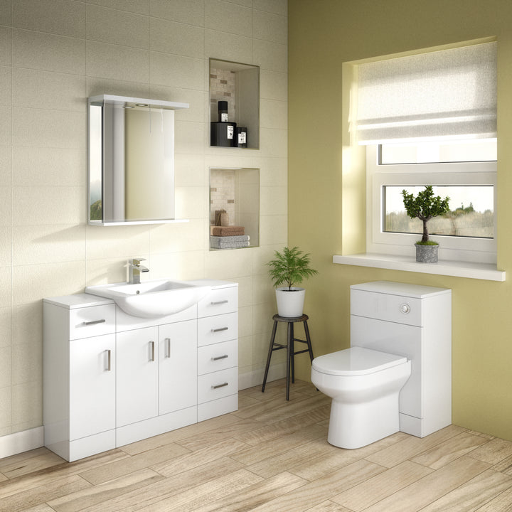 Floor Standing 4 Drawer Slim Unit 300mm - Oslo By Voda Design