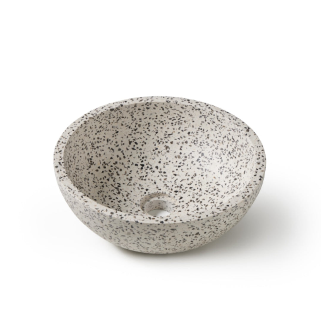 Venecia Terazzo Stone Mix Wash Basin - 35x35x13cm - Grey