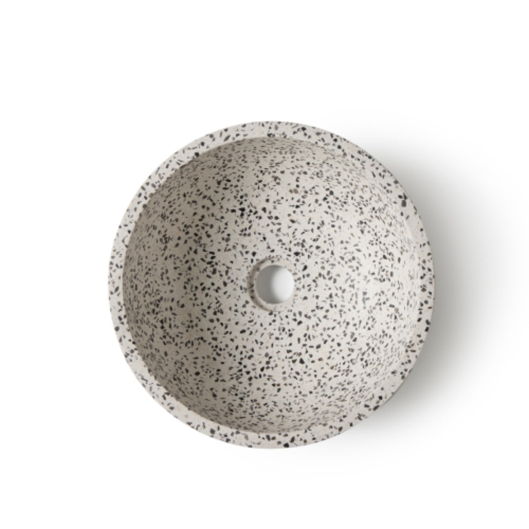 Terazzo Stone Mix Wash Basin - 35x35x13cm - Grey