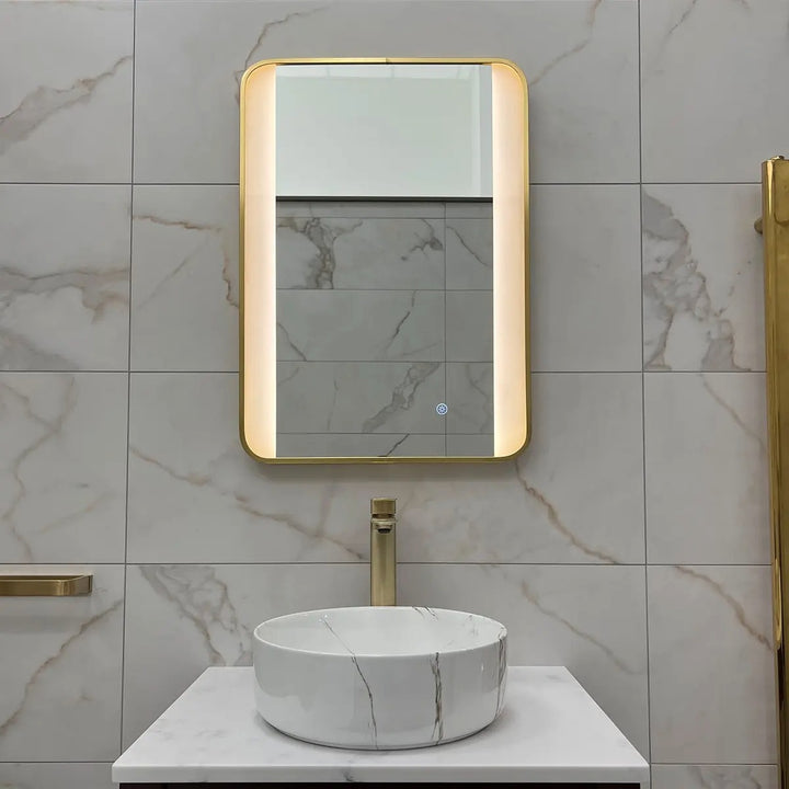 1800 Freestanding Whirlpool Bath Suite With Comfort Height Back to Wall Toilet - Brushed Brass - VODASUITE34