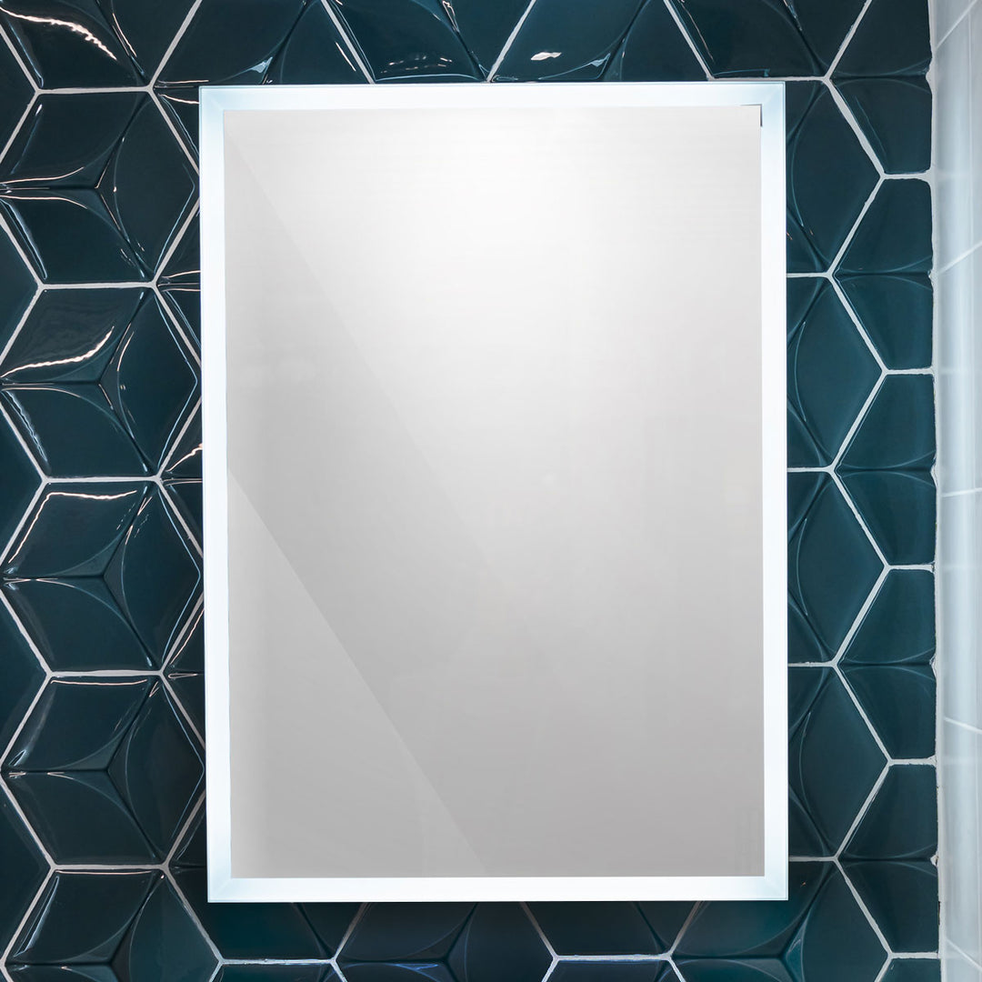 LED Mirror Cabinet 700 x 500mm Single Door Demister and Shaver