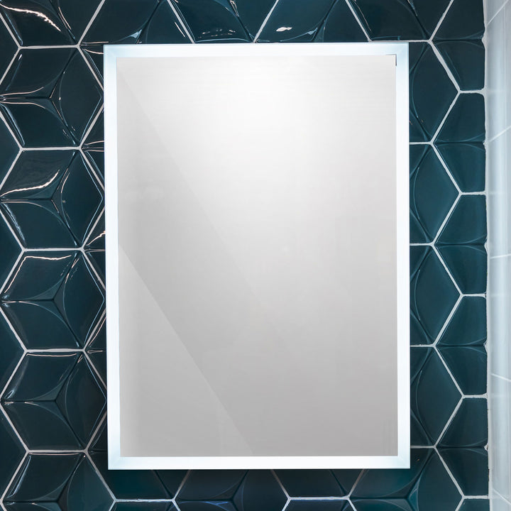 LED Mirror Cabinet 700 x 500mm Single Door Demister and Shaver