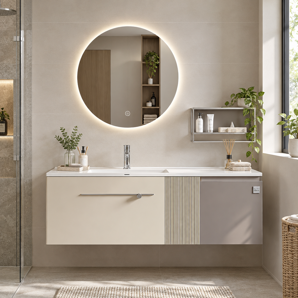 Voda Lumo Round 600mm Battery Operated LED Mirror