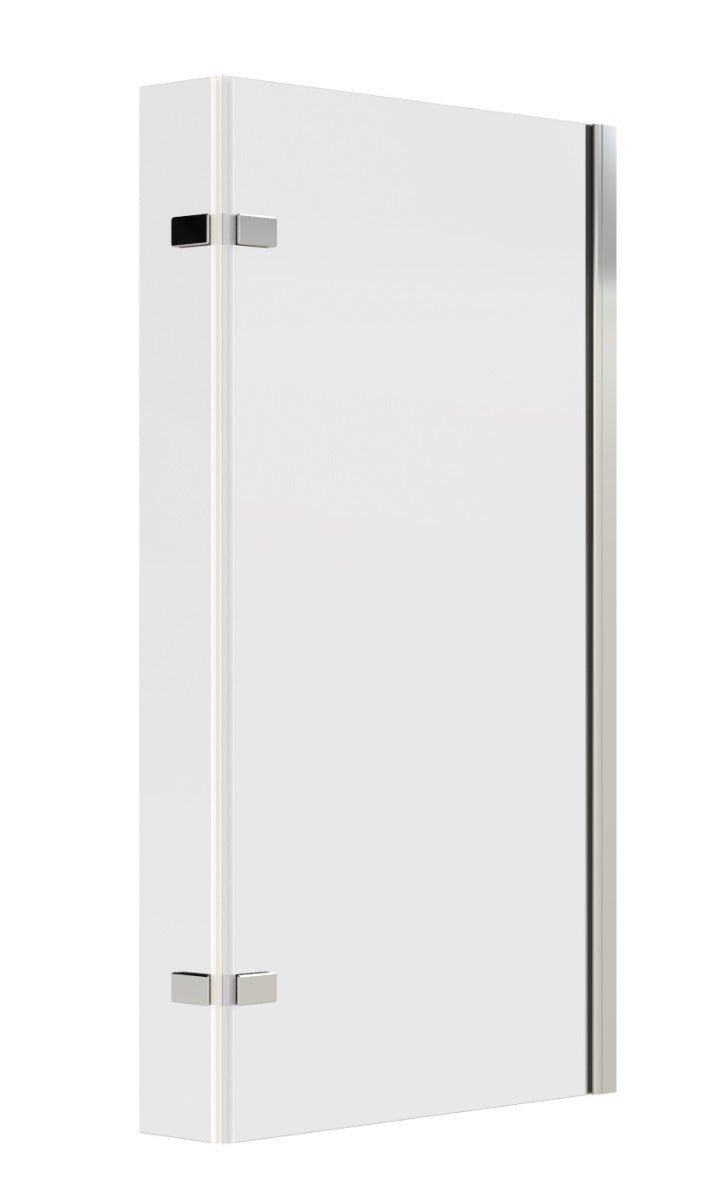 L-Shaped Fixed Bath Screen with Hinged Return