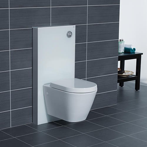 RAK Obelisk Cistern Cabinet for Wall Hung Pan in Black - 483x1003mm