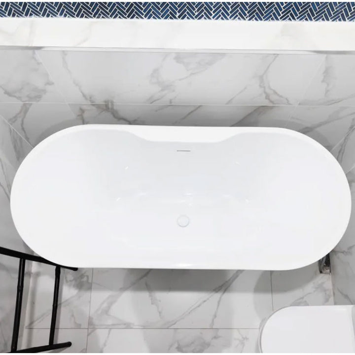 Freestanding Modern Double Ended Bath 1455mm - Manhattan by Voda Design.
