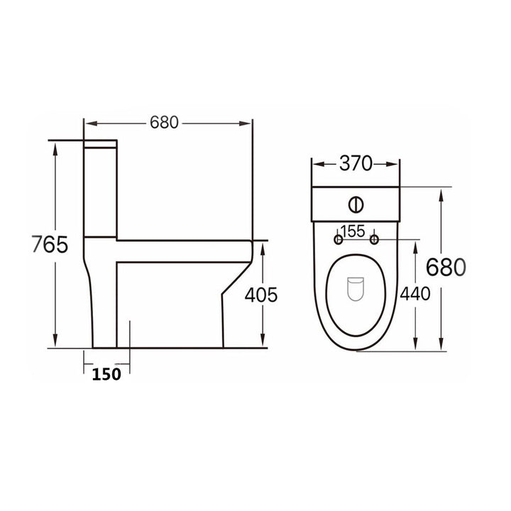 P2 Combination 2 in 1 Toilet and Sink (Includes Tap)