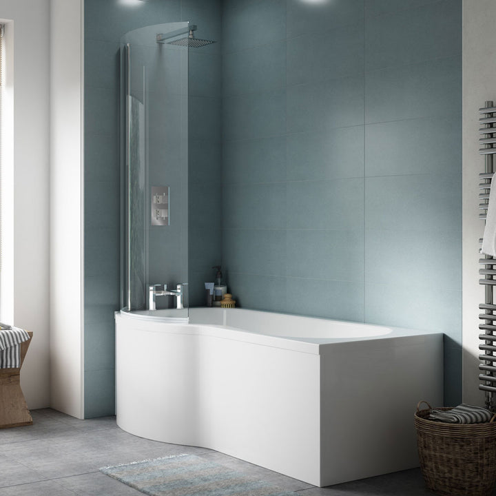 1700mm Left Hand P-Shaped Bath Bundle (Includes Bath, Screen & Front Panel) - PBATH1700LH